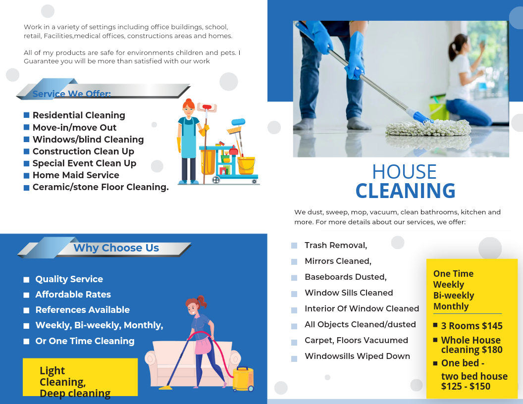 Cleaning Service Brosure