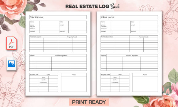 Printable Real Estate Log Book