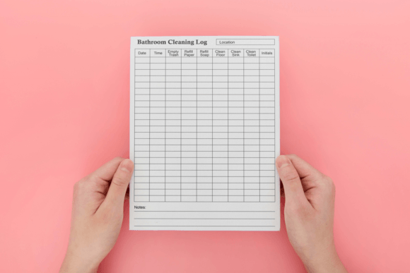 Restroom Cleaning Log, restroom Checklist